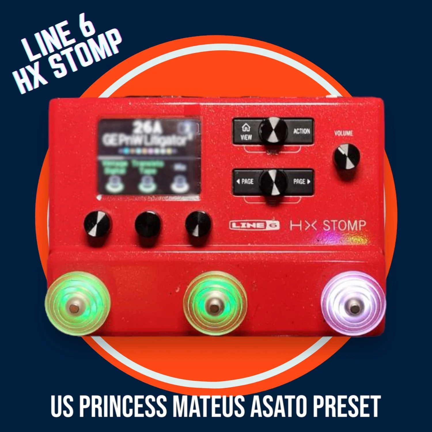 LINE6 HXSTOMP 【限定 赤色モデル】 機材】限定カラー！「LINE6 HX Stomp Red」「LINE6 Helix SpaceGray